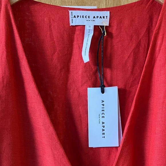 Apiece Apart Tiered Wrap maxi dress in Poppy - Picture 2 of 3